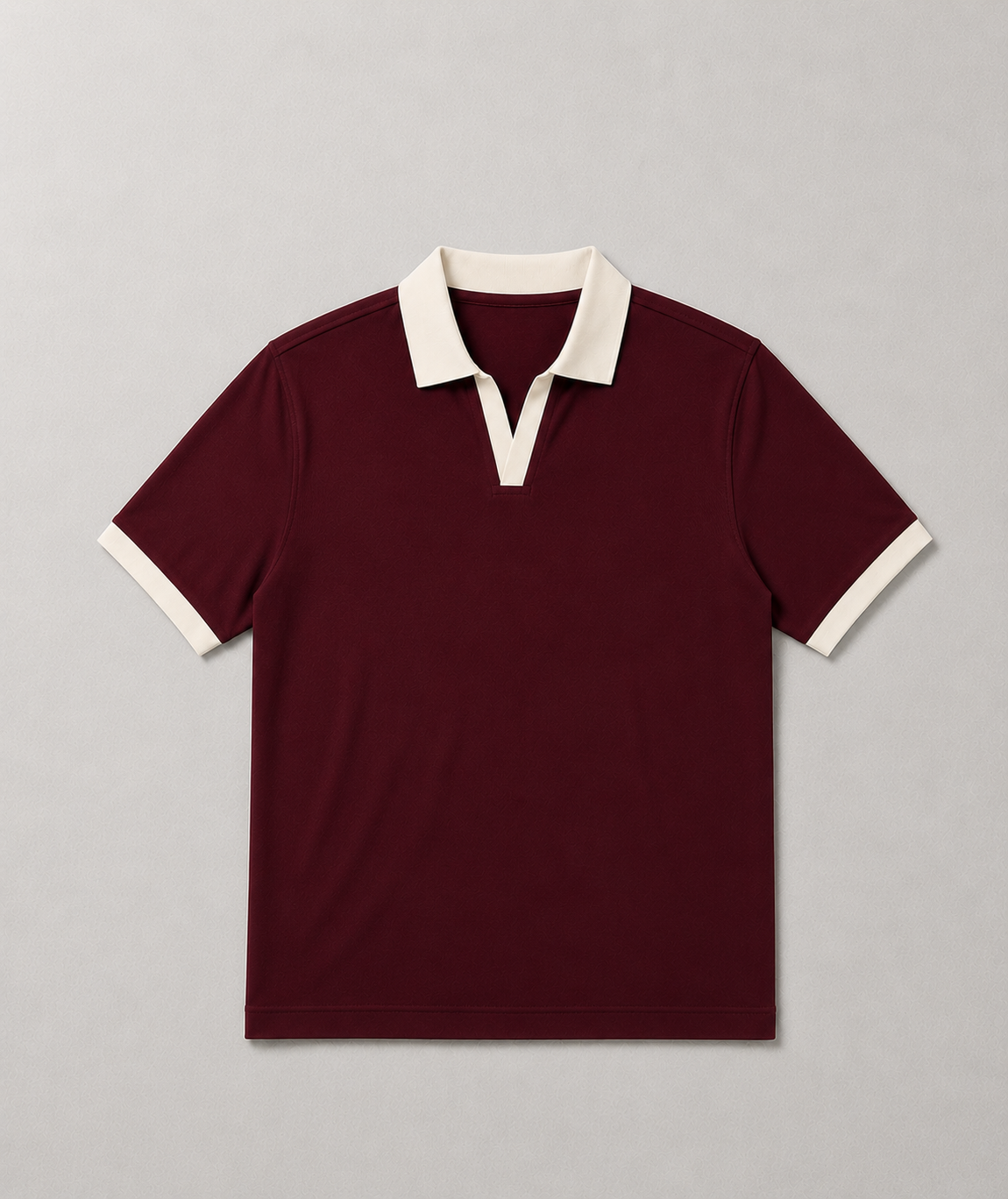 Burgundy vorix ringer polo