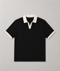 Black vorix ringer polo