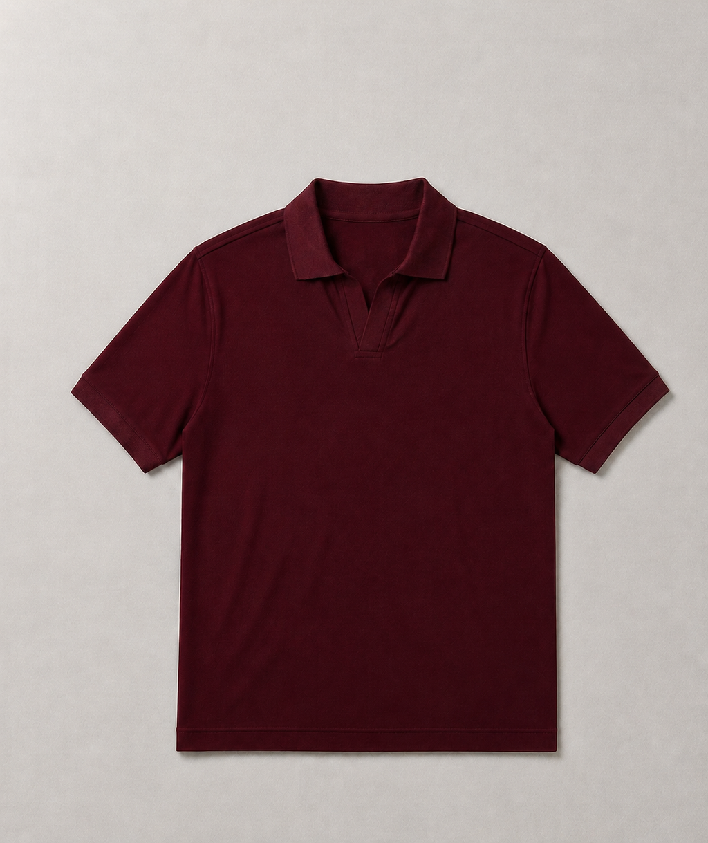 Burgundy vorix essential polo