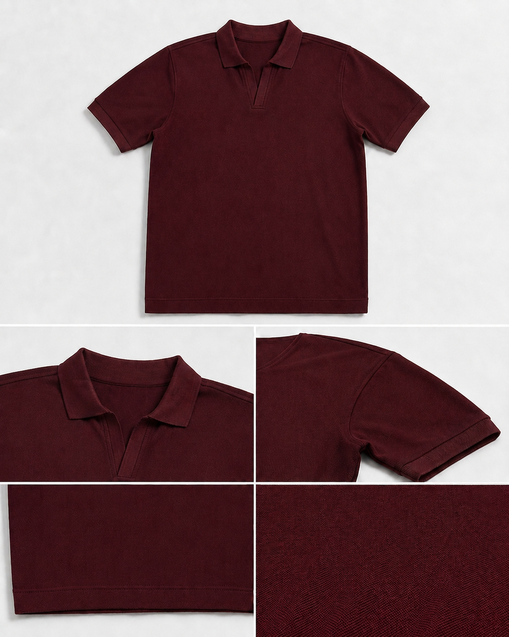 Burgundy vorix essential polo