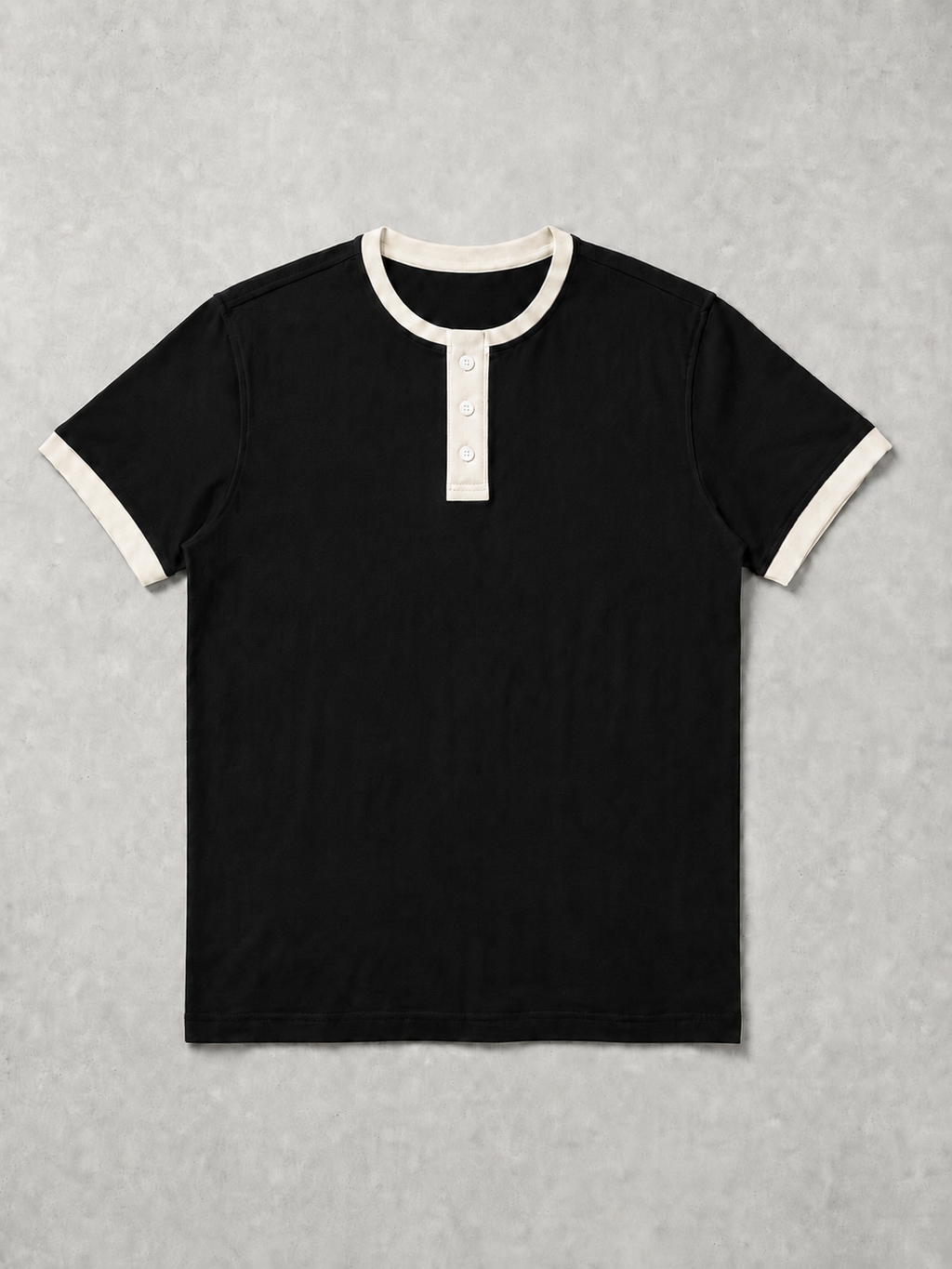 Black vorix ringer henley
