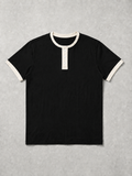 Black vorix ringer henley