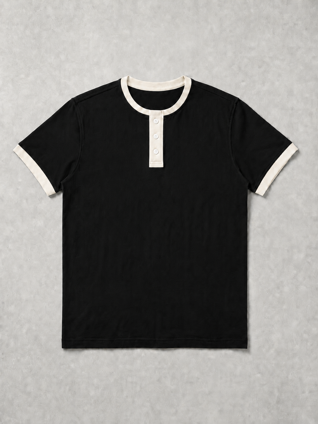 Black vorix ringer henley