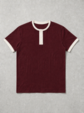 Burgundy vorix ringer henley